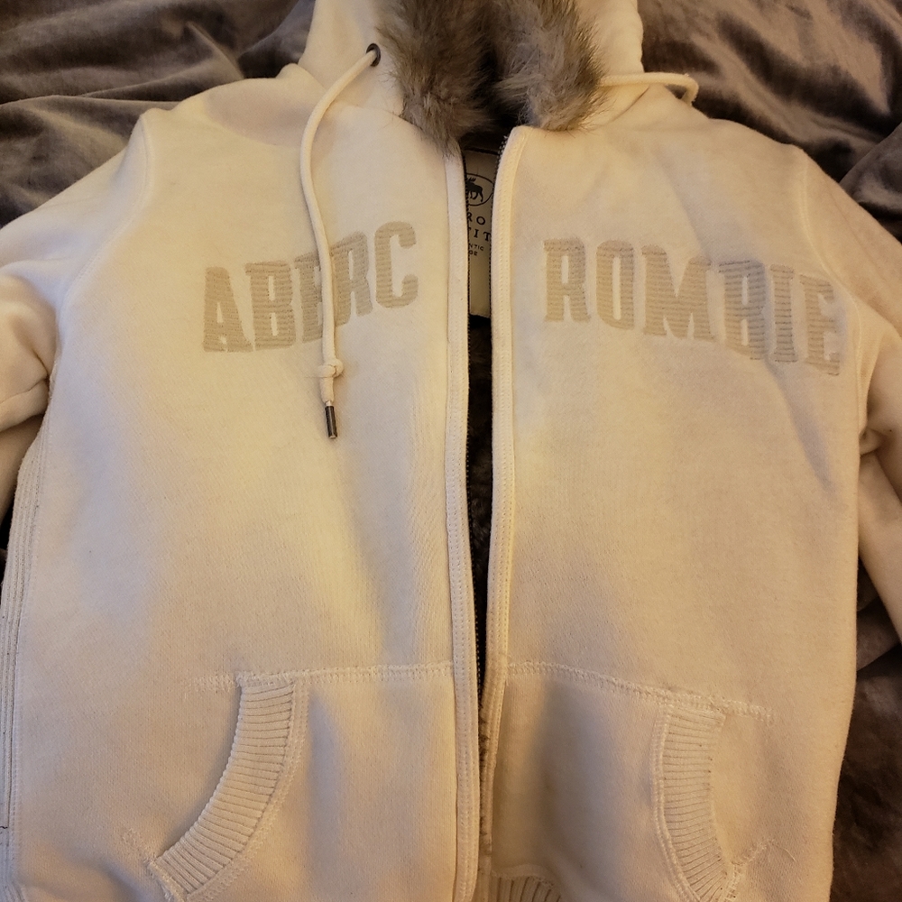 Abercrombie & Fitch fur lined zip up hoodie